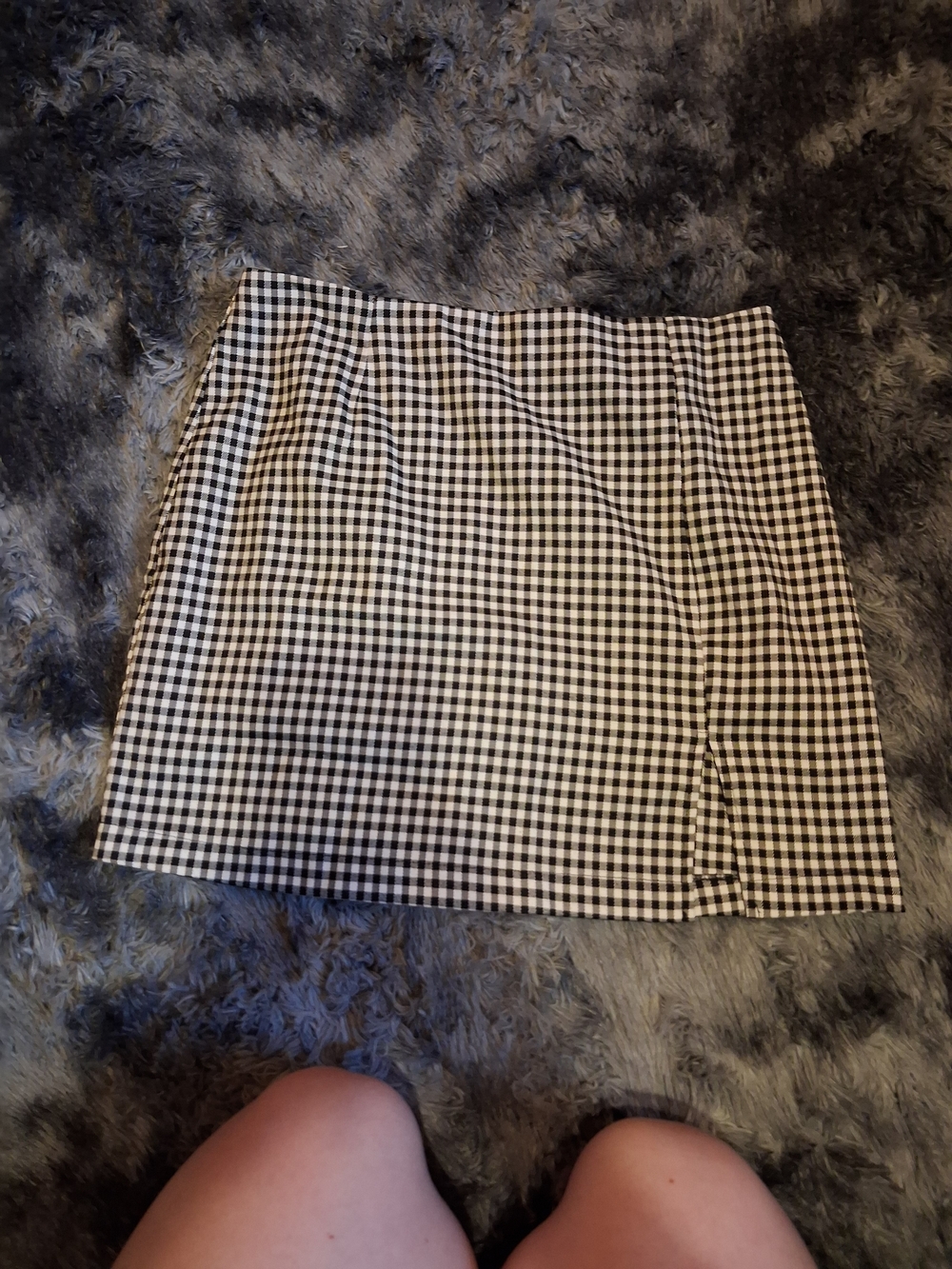 wild fable Black and White Gingham Mini Skirt